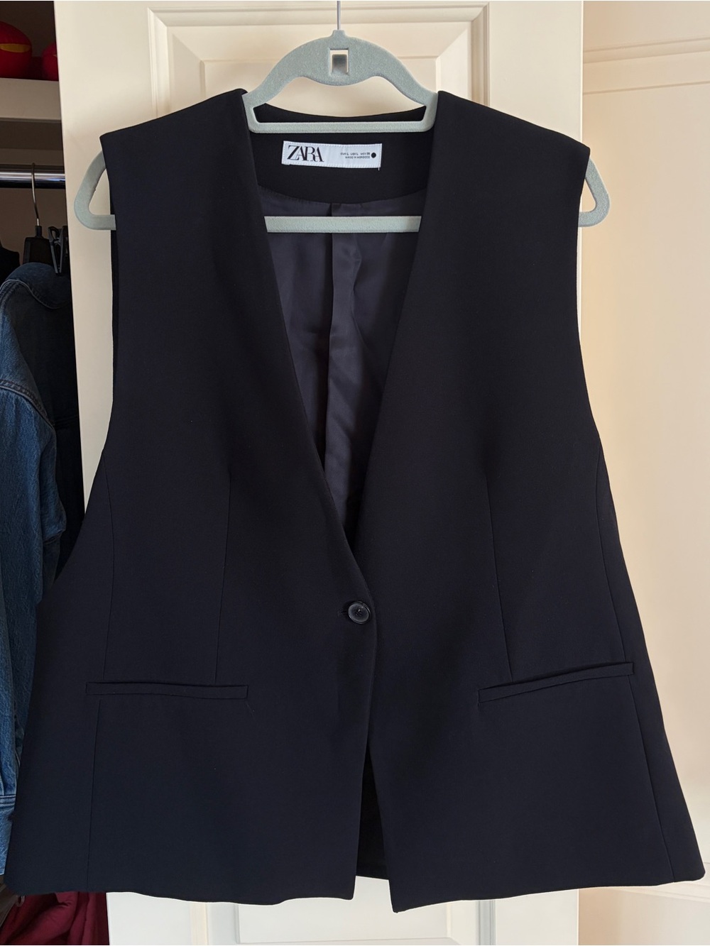 ZARA Black Tailored Sleeveless Vest